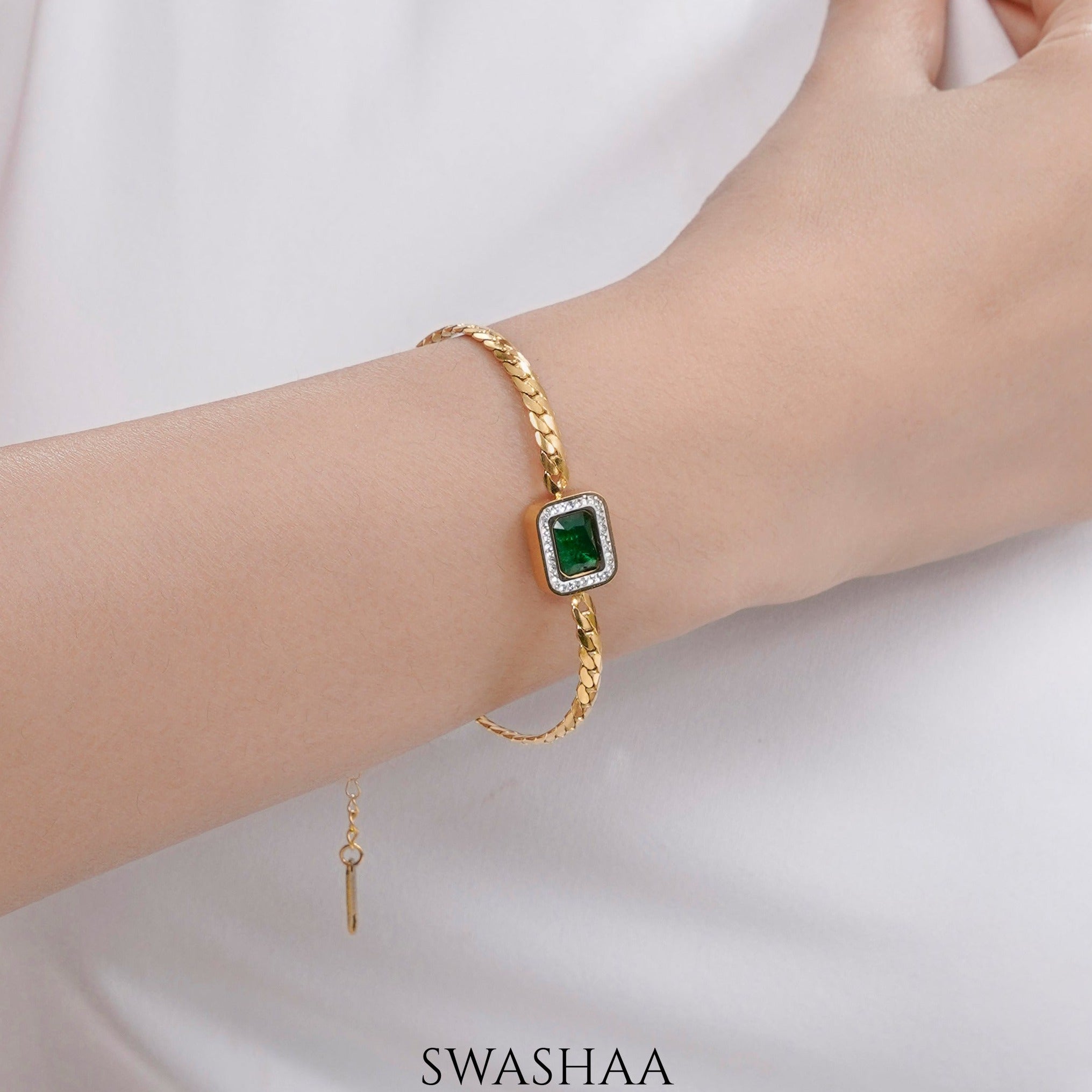 Erin Emarald 18K Gold Plated Bracelet