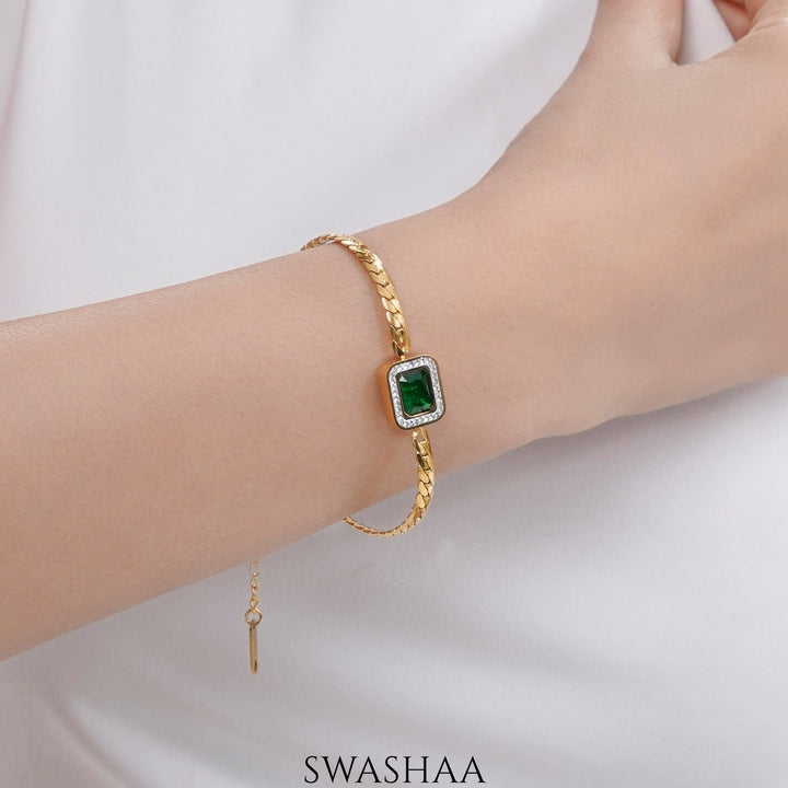 Erin Emarald 18K Gold Plated Bracelet - Swashaa