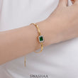 Erin Emarald 18K Gold Plated Bracelet - Swashaa