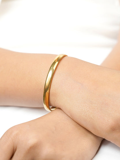 Ethan Polish Finish 18K Gold Plated Bracelet