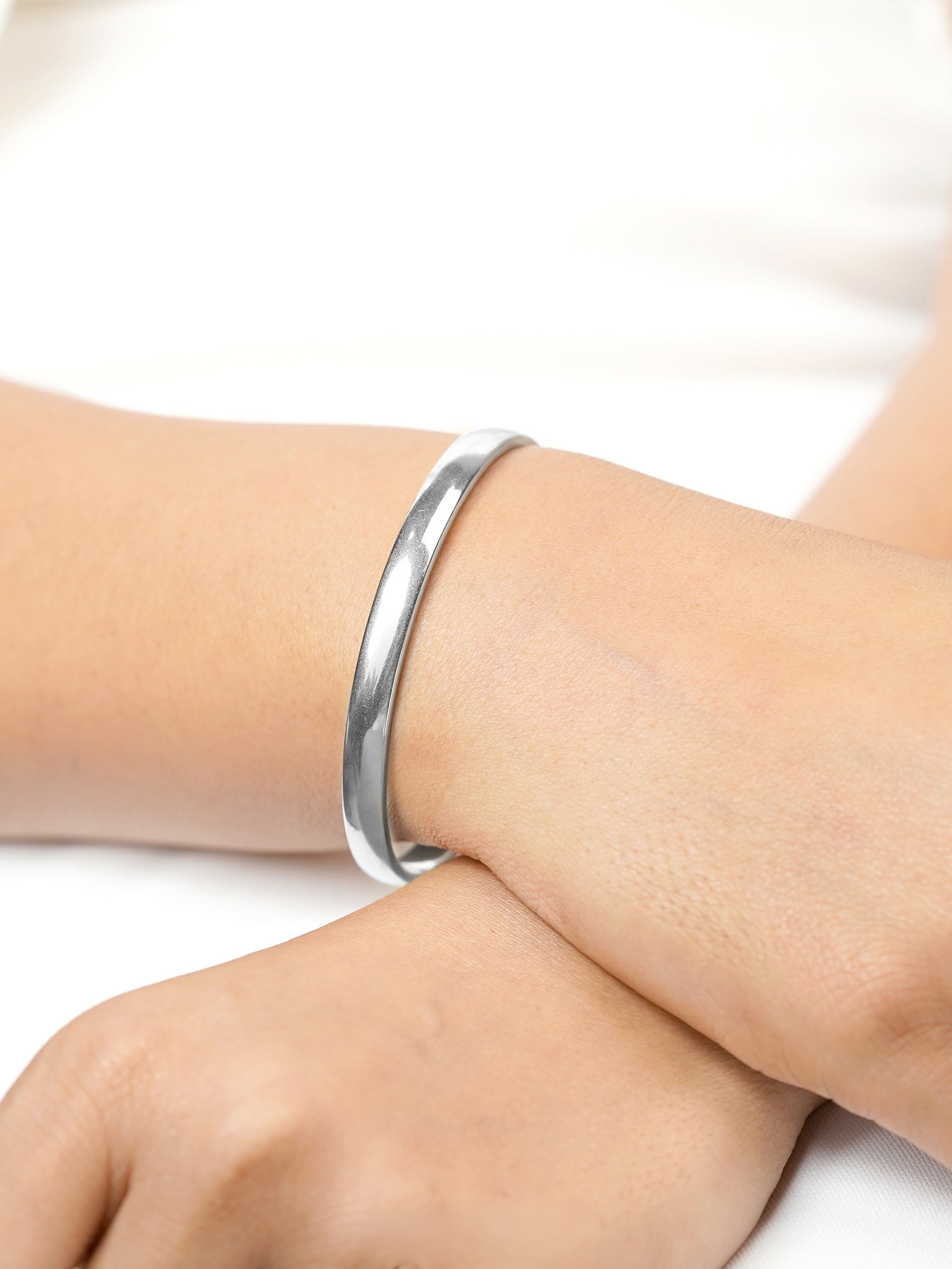 Ethan Polish Finish Silver Bracelet