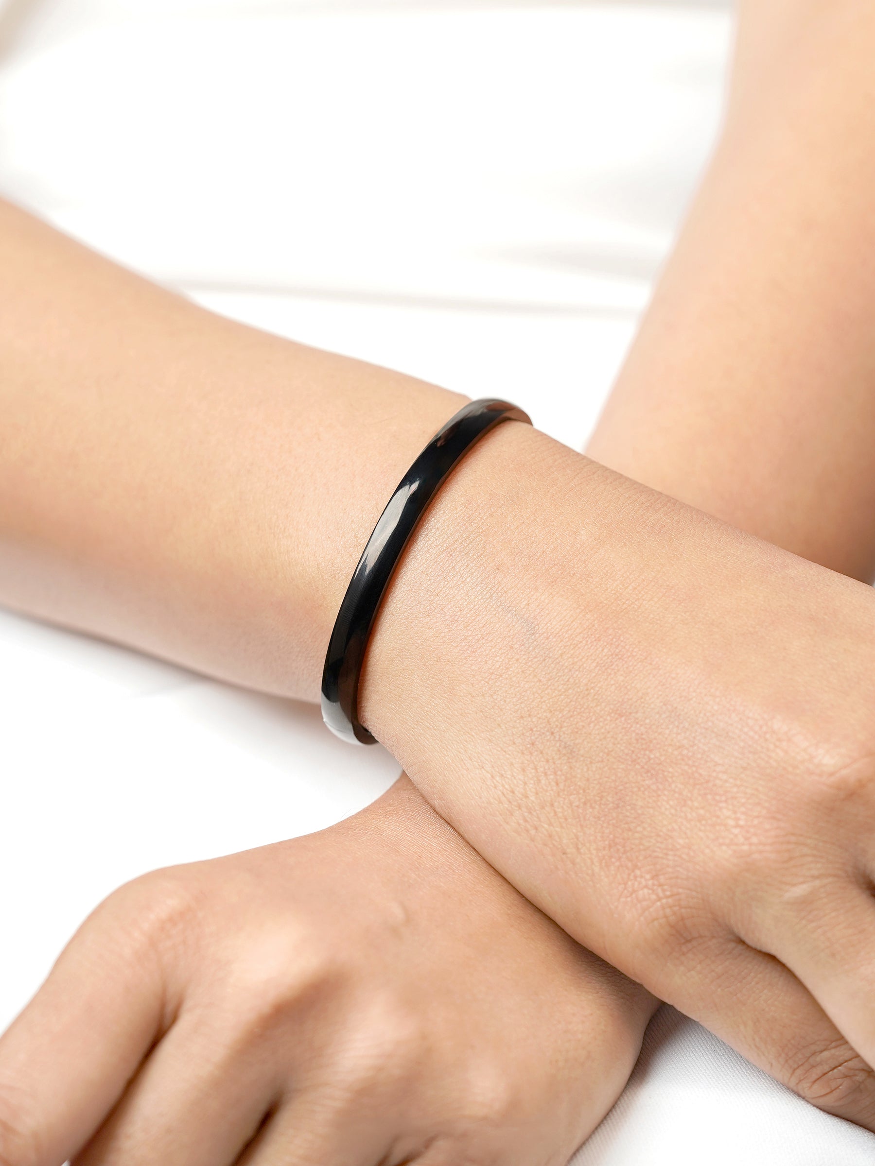 Ethan Polish Finish Black Bracelet