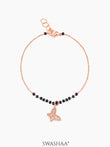Eva Butterfly Rosegold Plated Mangalsutra Bracelet
