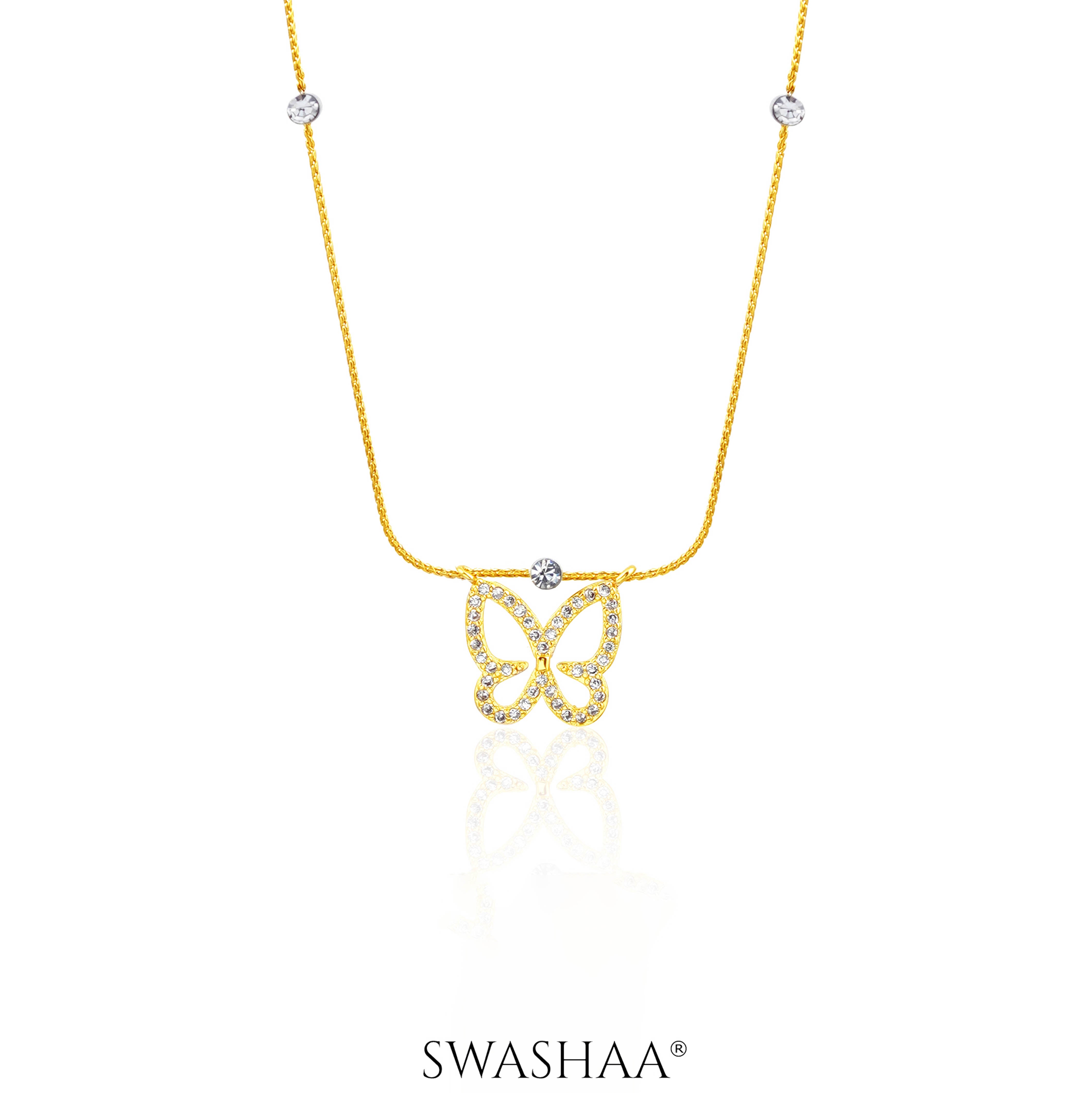 Evania Butterfly Dream 18K Gold Plated Necklace