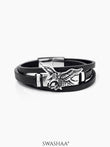 Falwn Men's Leather Bracelet