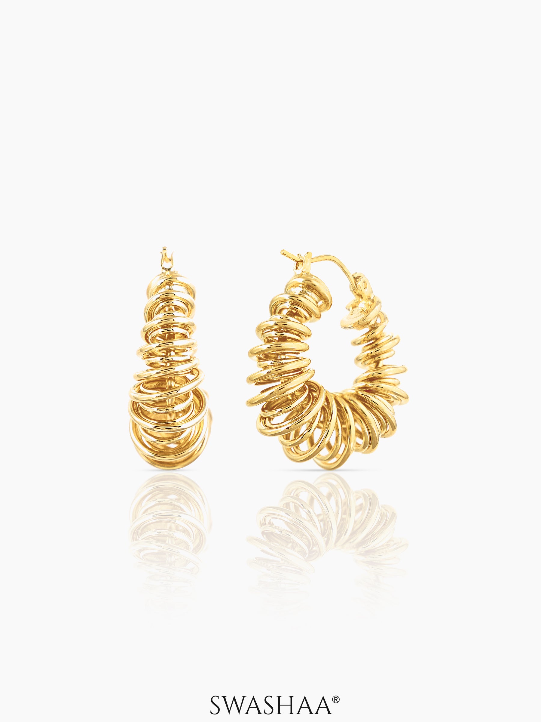 Fedella 18K Gold Plated Hoop Earrings