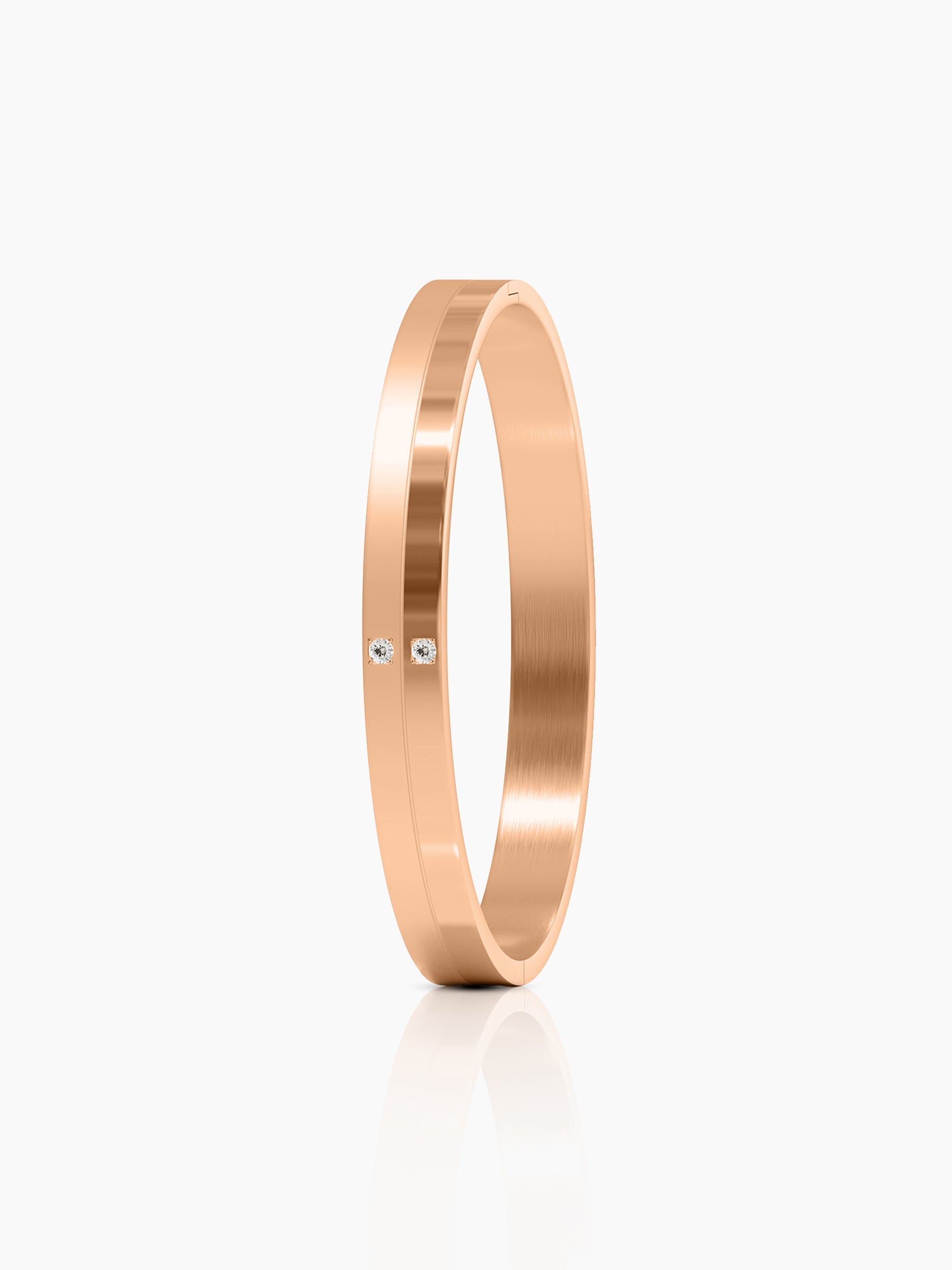 Felipe Twin Crystal Rosegold Plated Men's Kada