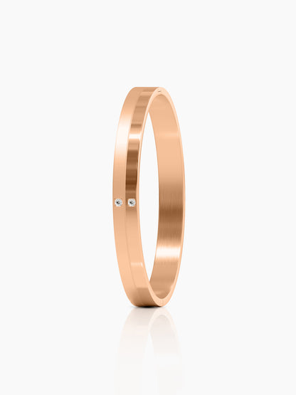 Felipe Twin Crystal Rosegold Plated Men's Kada