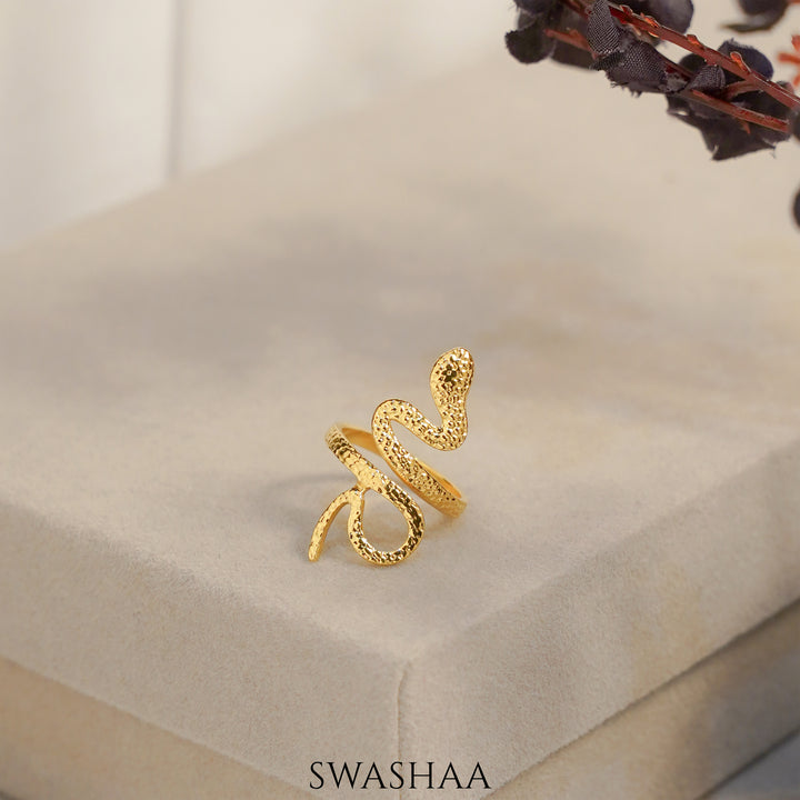 Fia Snake 18K Gold Plated Ring