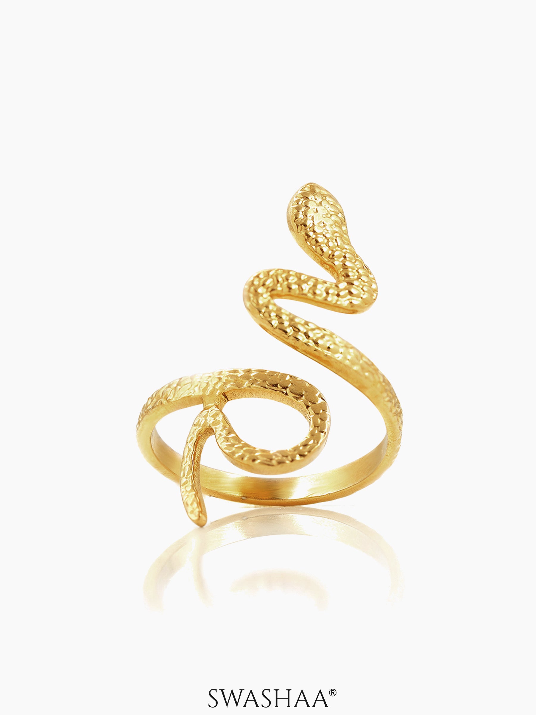 Fia Snake 18K Gold Plated Ring