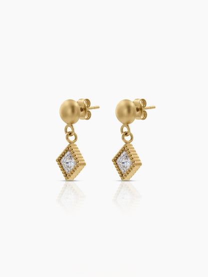 Fefi Clover Charm 18K Gold Plated Kid's Hoop Earrings