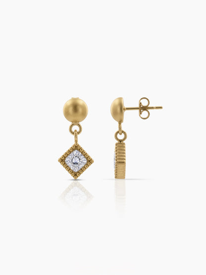 Fefi Clover Charm 18K Gold Plated Kid's Hoop Earrings