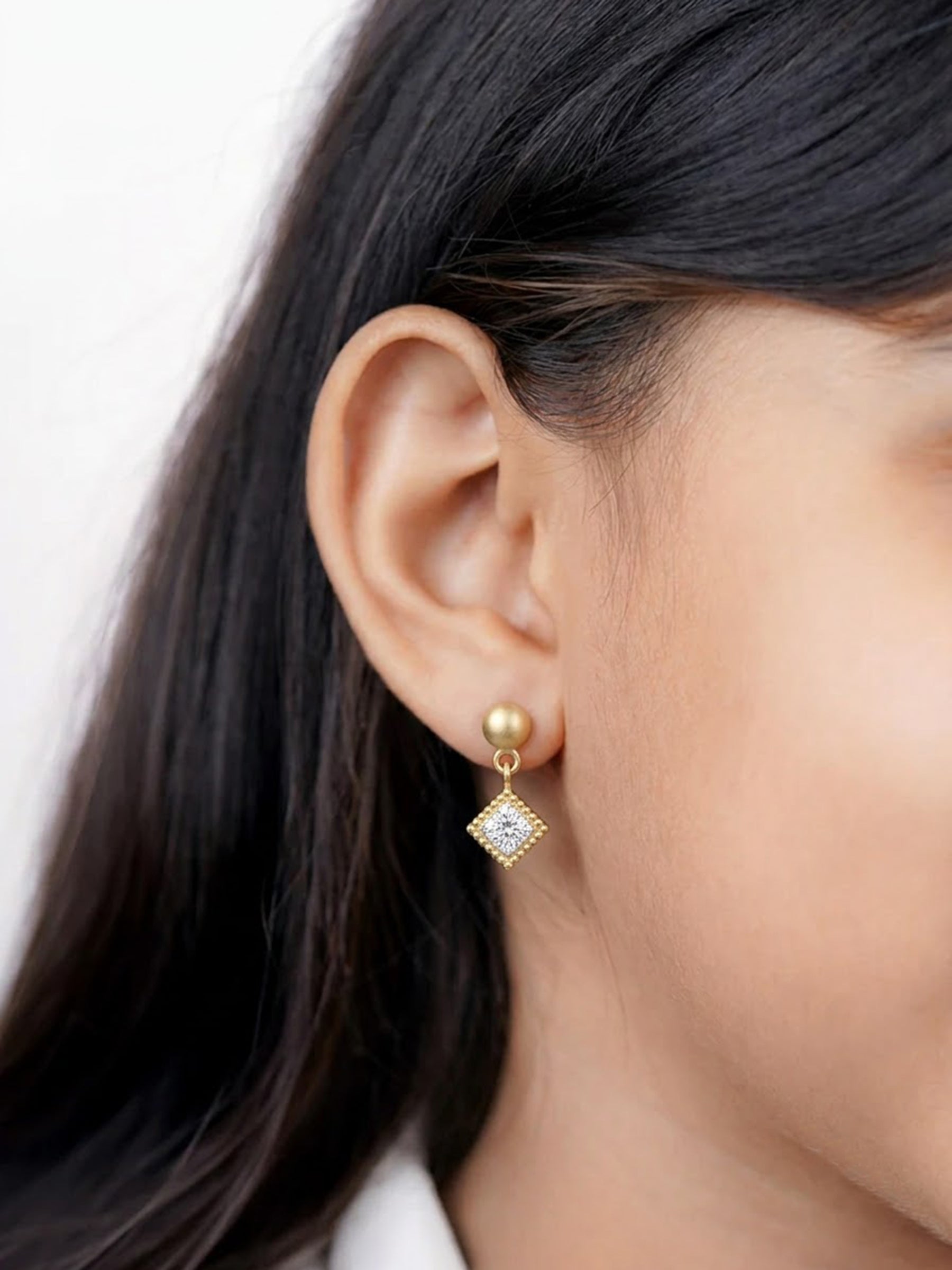 Fefi Clover Charm 18K Gold Plated Kid's Hoop Earrings