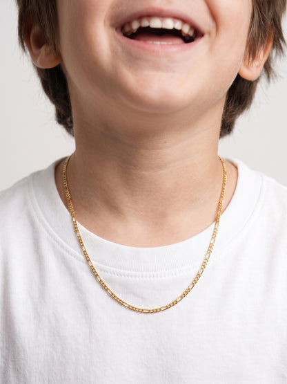 Figaro Link Chain 18K Gold Plated 2MM Kid's Chain