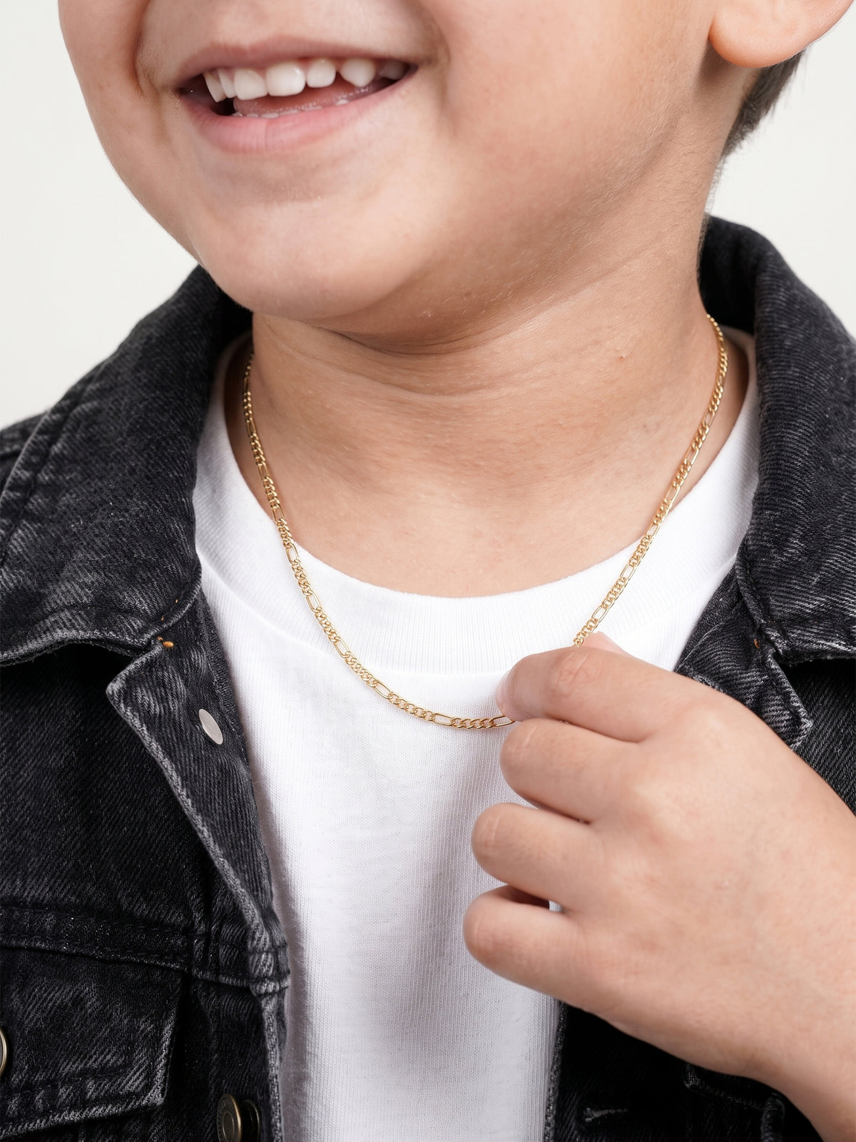 Figaro Link Chain 18K Gold Plated 2MM Kid's Chain