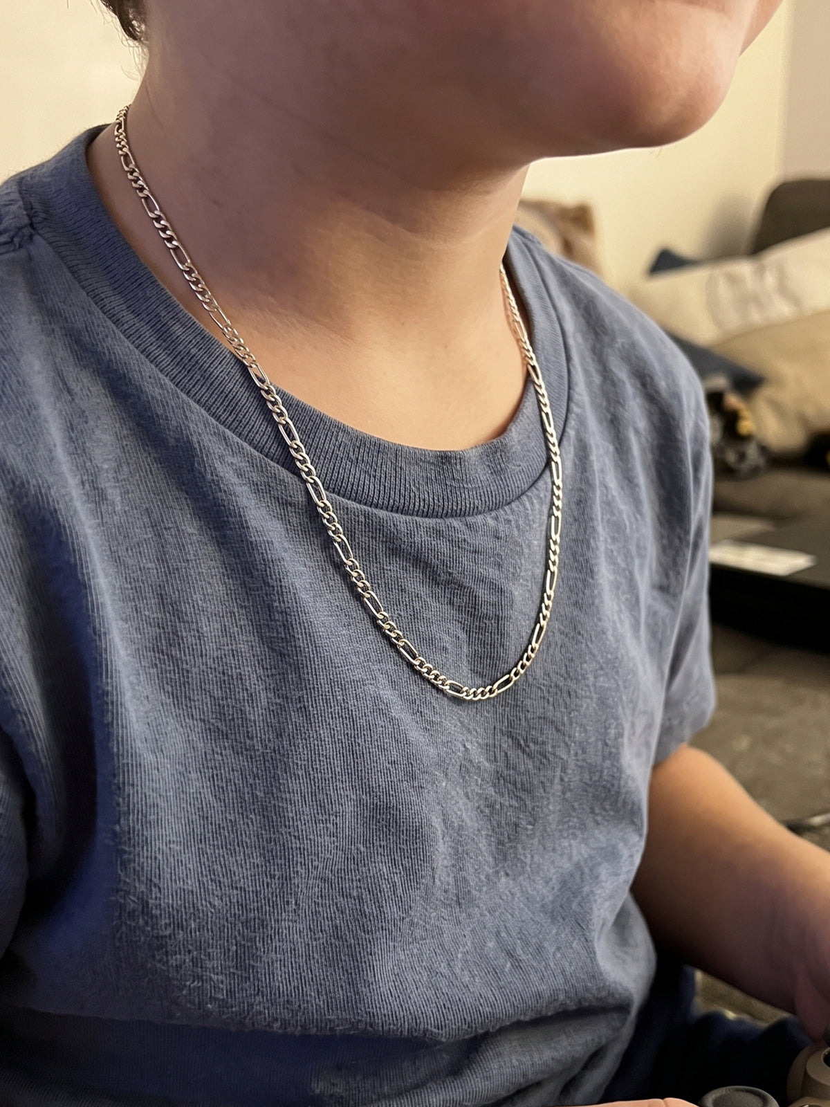 Figaro Link Chain Silver 2MM Kid's Chain