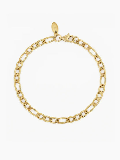 Figaro Chain 2MM 18K Gold Kid's Bracelet