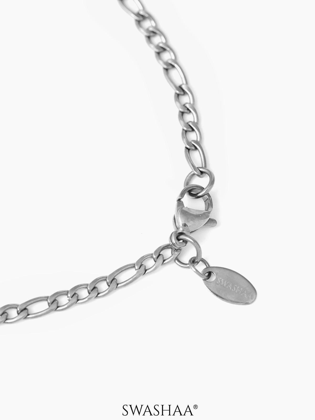 Figaro Alternating Link Silver 5MM Men's Chain