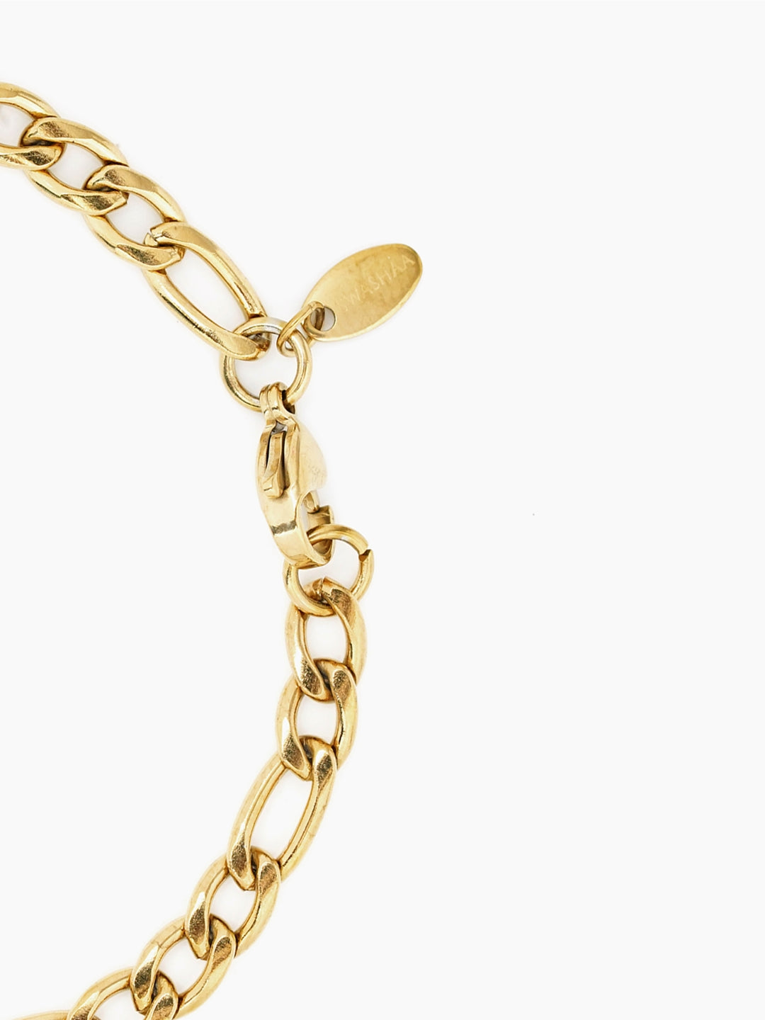 Figaro Chain Link 18K Gold Plated 5 MM Men's Bracelet