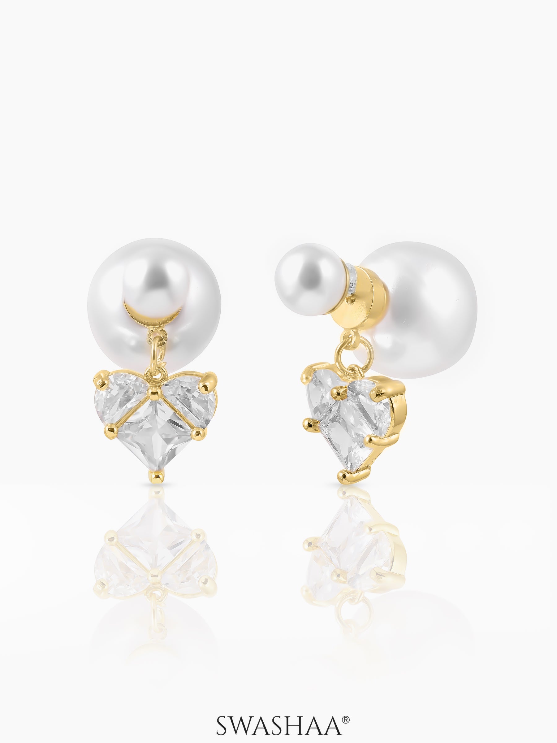 Fiora Pearl 18K Gold Plated Earrings