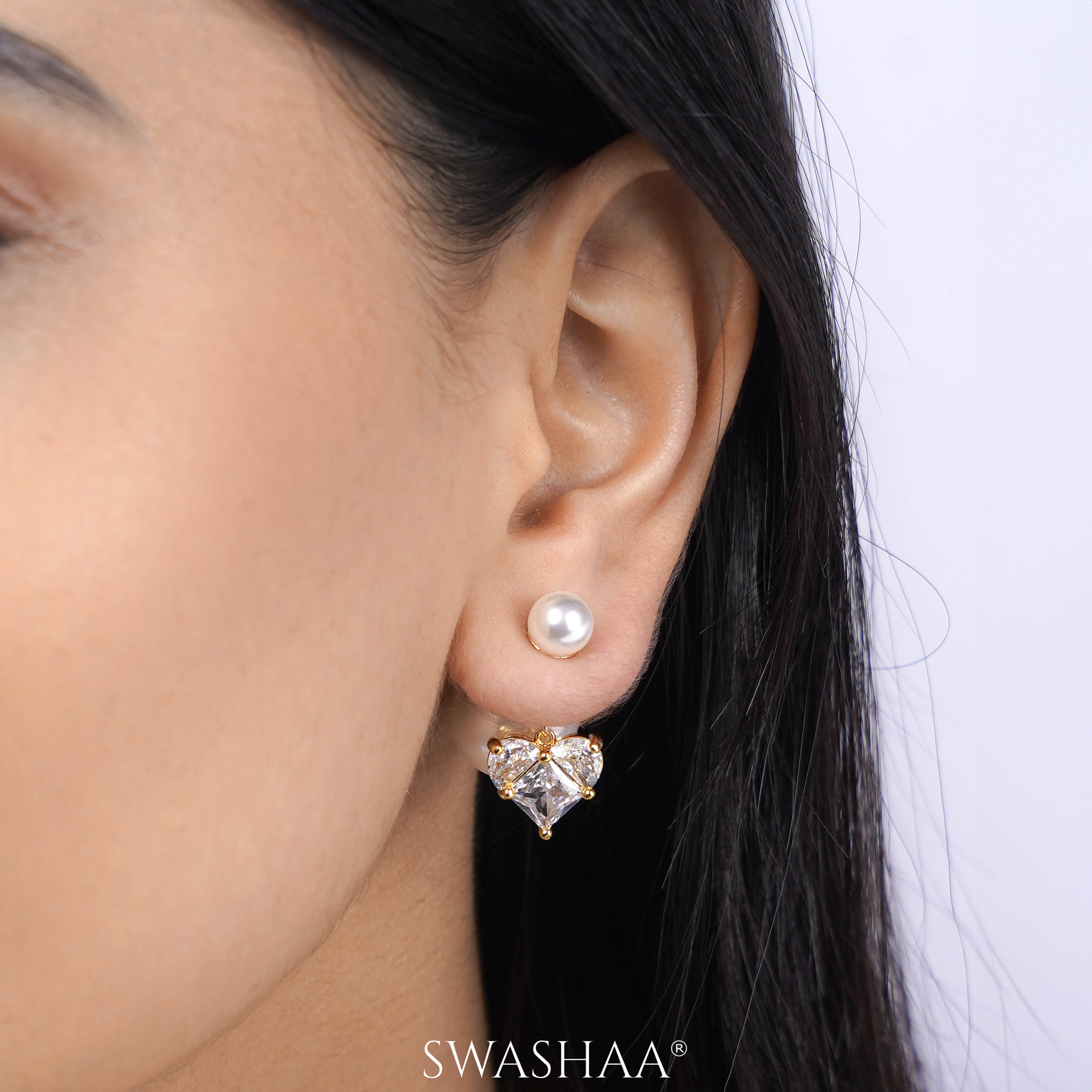 Fiora Pearl 18K Gold Plated Earrings