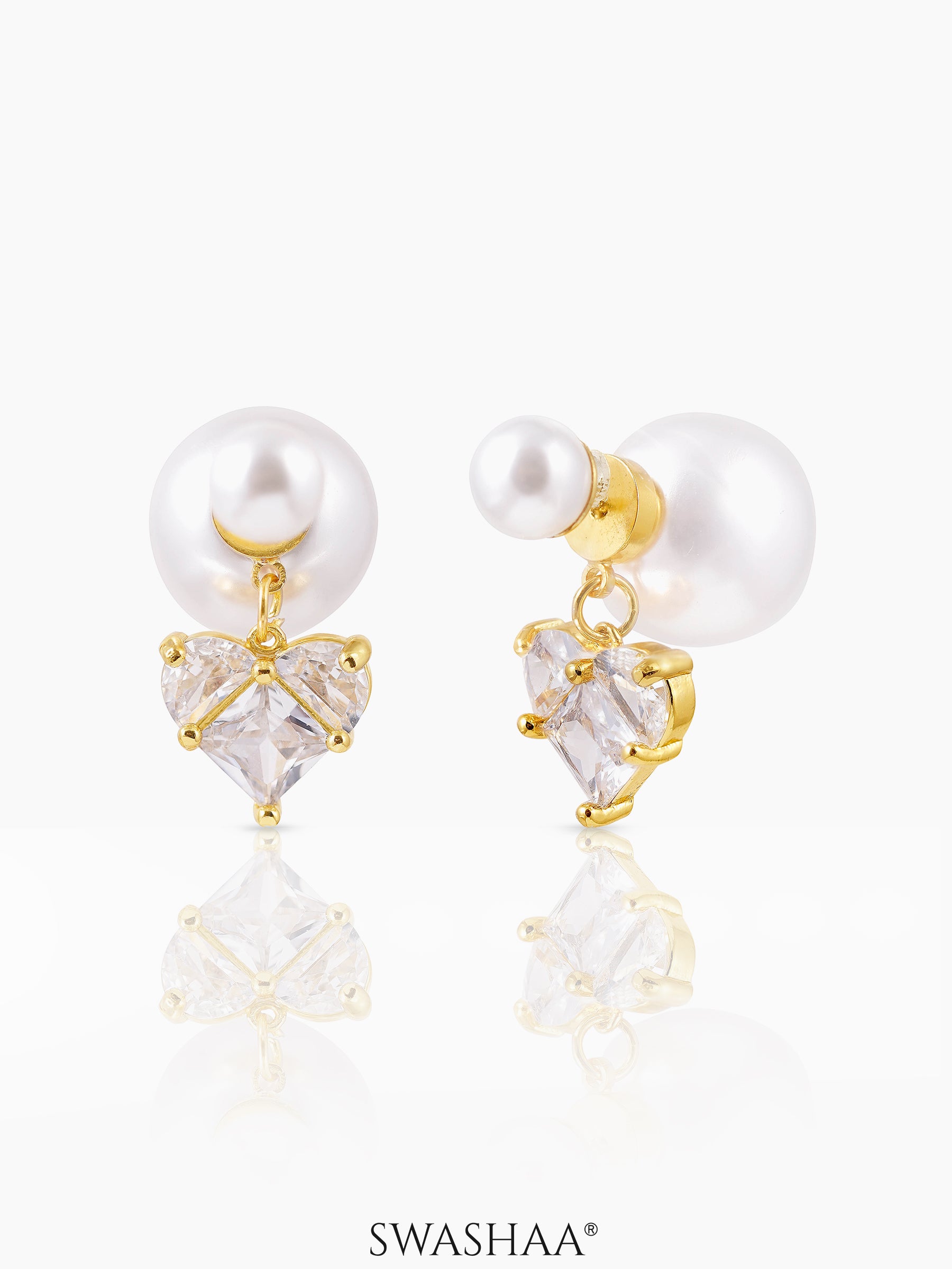 Fiora Pearl 18K Gold Plated Earrings