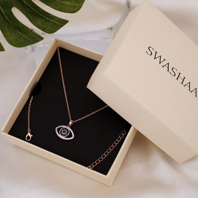 Fire & Ice Evil Eye Necklace