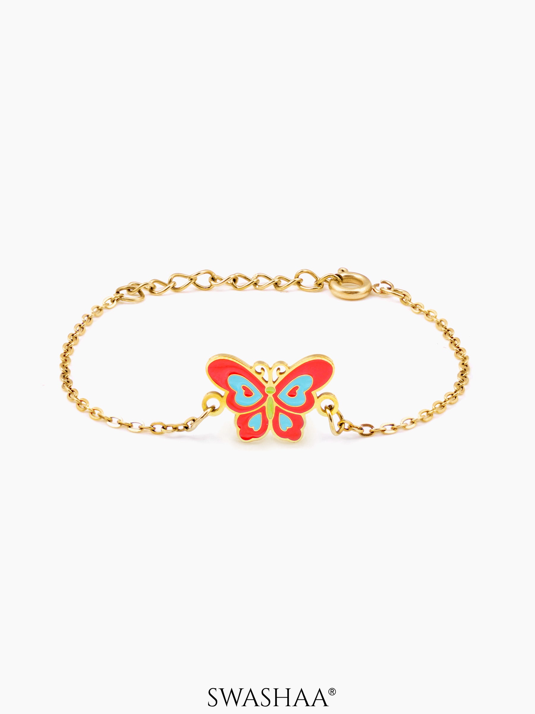 Flap-Flap Butterfly 18K Gold Plated Kid's Bracelet