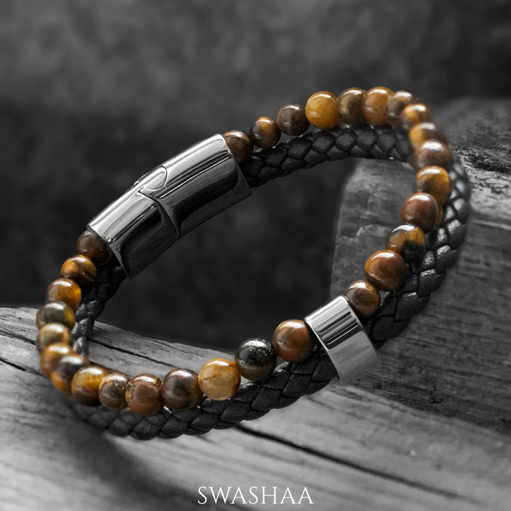 Flavian Men's Leather Bracelet