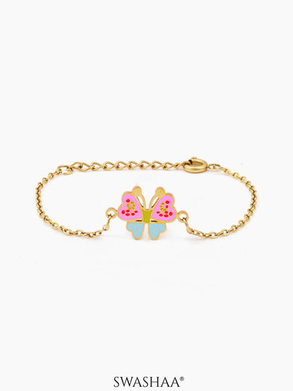 Floaty Butterfly 18K Gold Plated Kid's Loose Bracelet