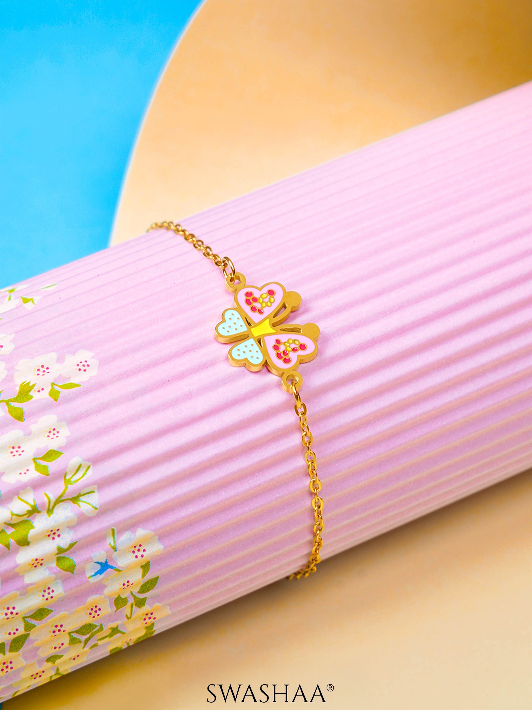Floaty Butterfly 18K Gold Plated Kid's Loose Bracelet