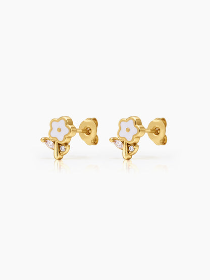 Flora Bloom 18K Gold Plated Kid's Earrings