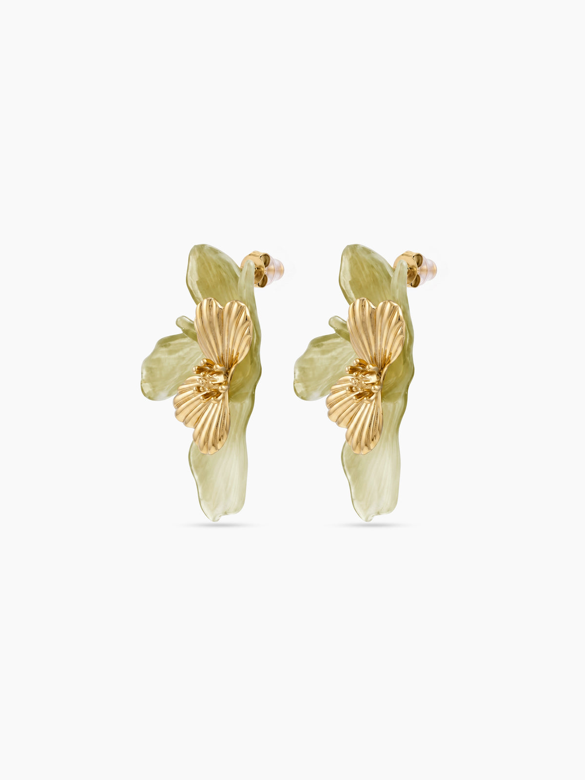Florielle Floral 18K Gold Plated Women's Stud Earrings