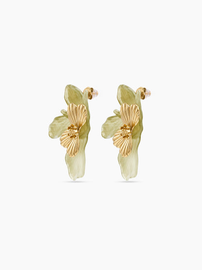 Florielle Floral 18K Gold Plated Women's Stud Earrings