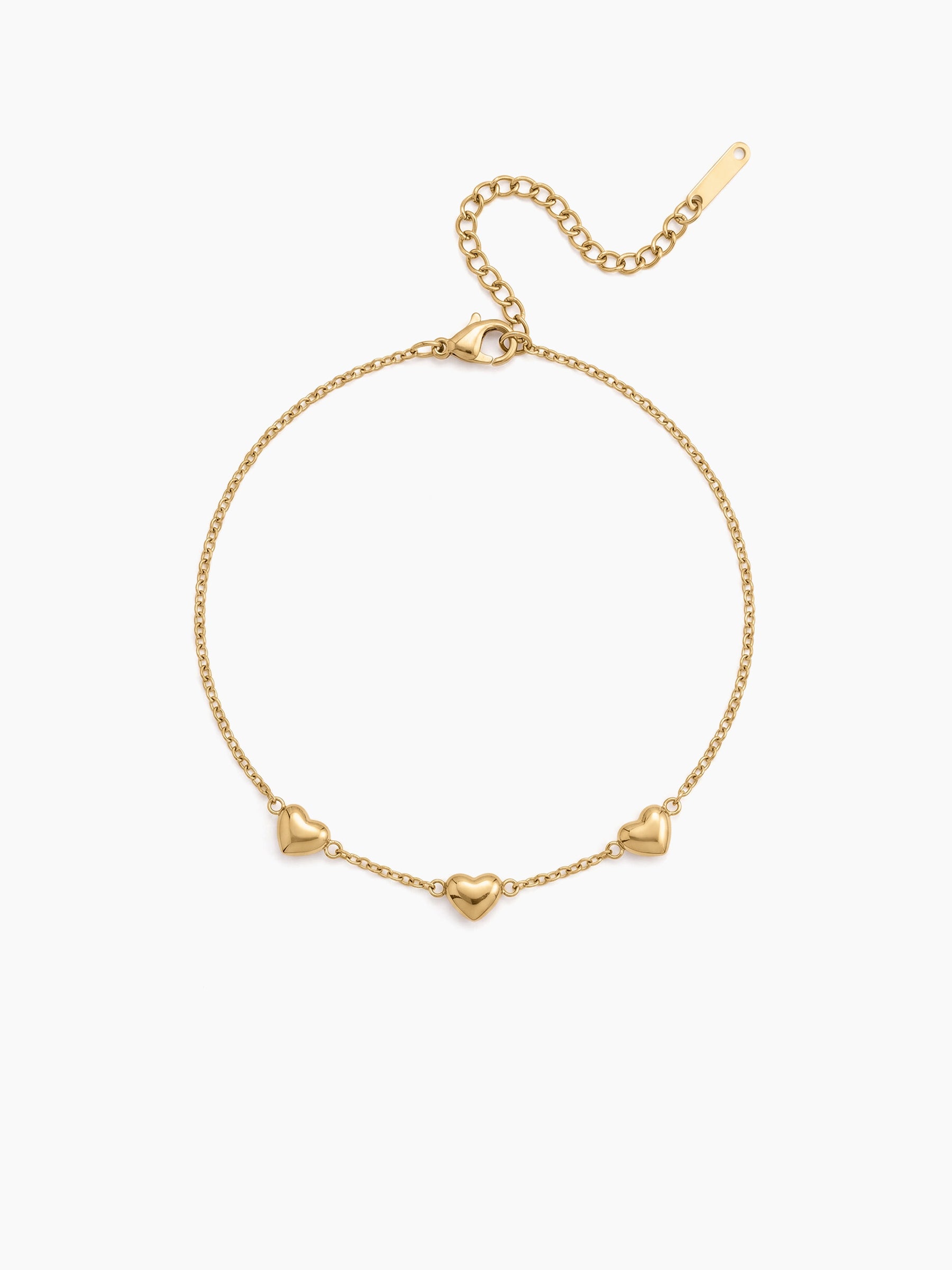 Flossie Heart 18K Gold Plated Women's Anklet