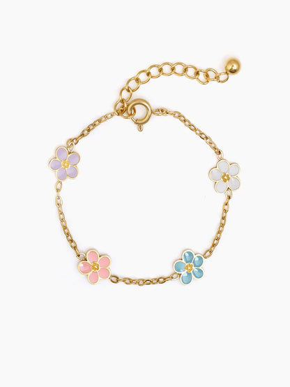 Flower Pop 18K Gold Plated Kid's Loose Bracelet