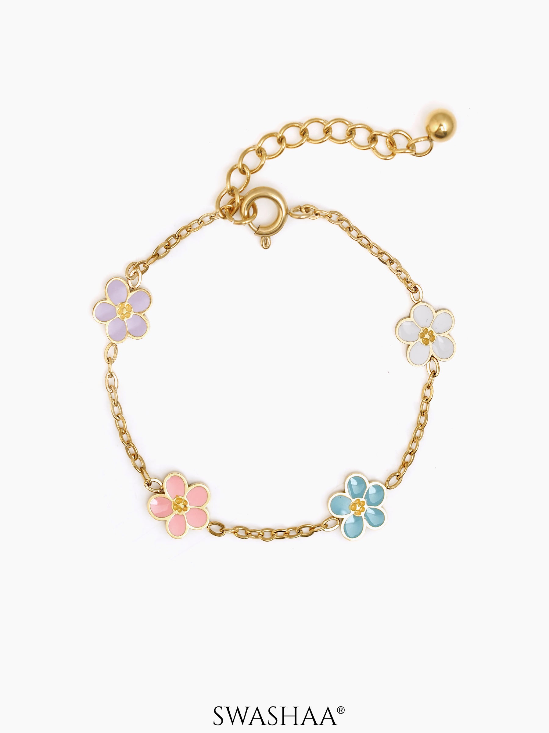 Flower Pop 18K Gold Plated Kid's Bracelet