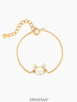 Fluffy Bunny Rabbit 18K Gold Plated Kid's Loose Bracelet