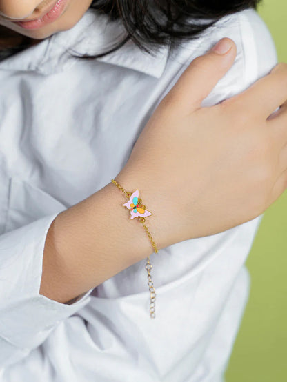 Flurty Butterfly 18K Gold Plated Kid's Loose Bracelet
