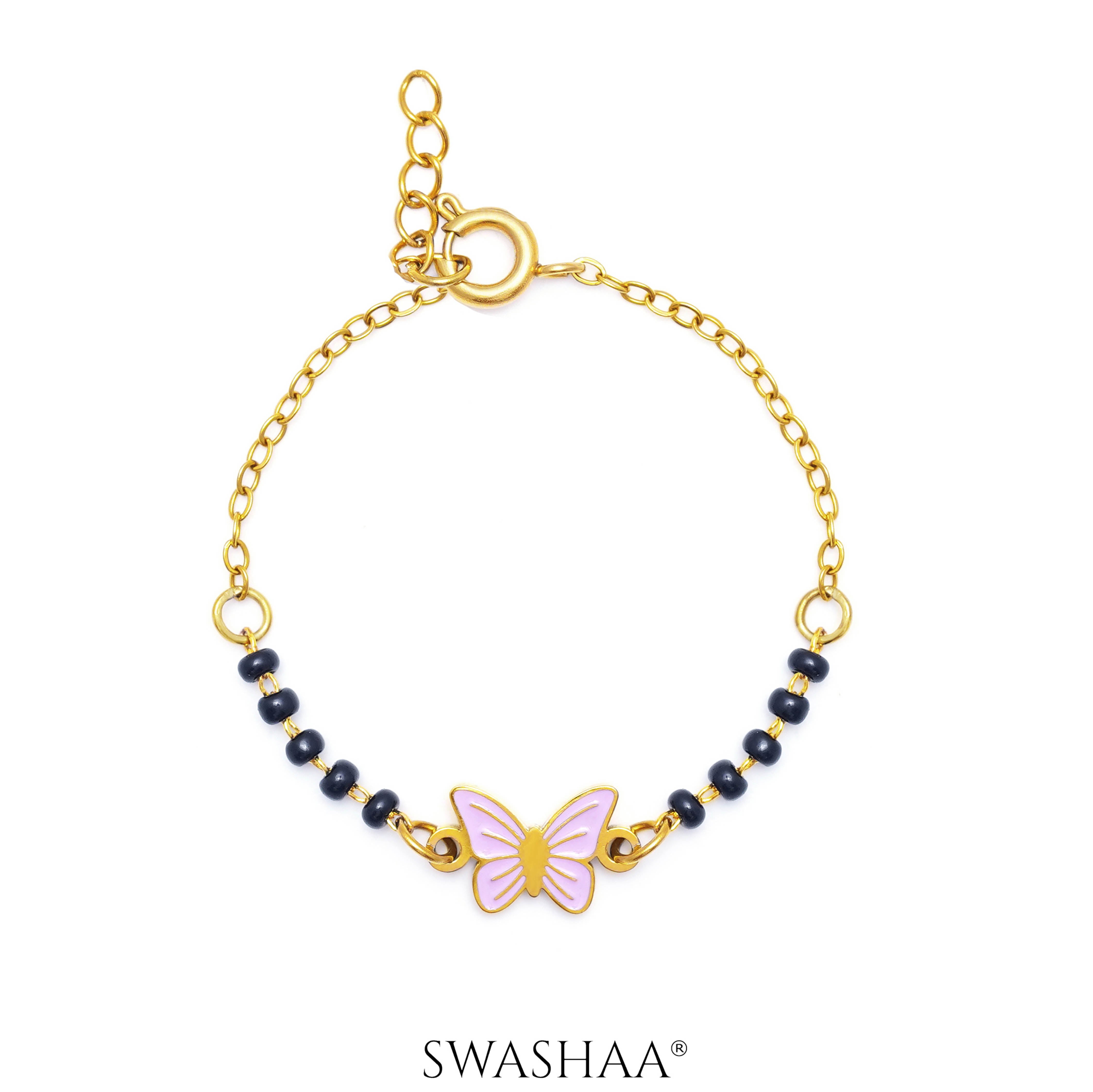 Flutter Grace Butterfly 18K Gold Plated Kid's Nazariya Bracelet