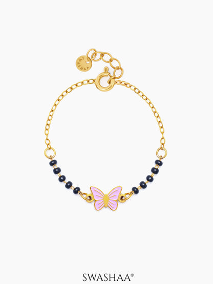 Flutter Grace Butterfly Charm 18K Gold Plated Kid's Nazariya Loose Bracelet