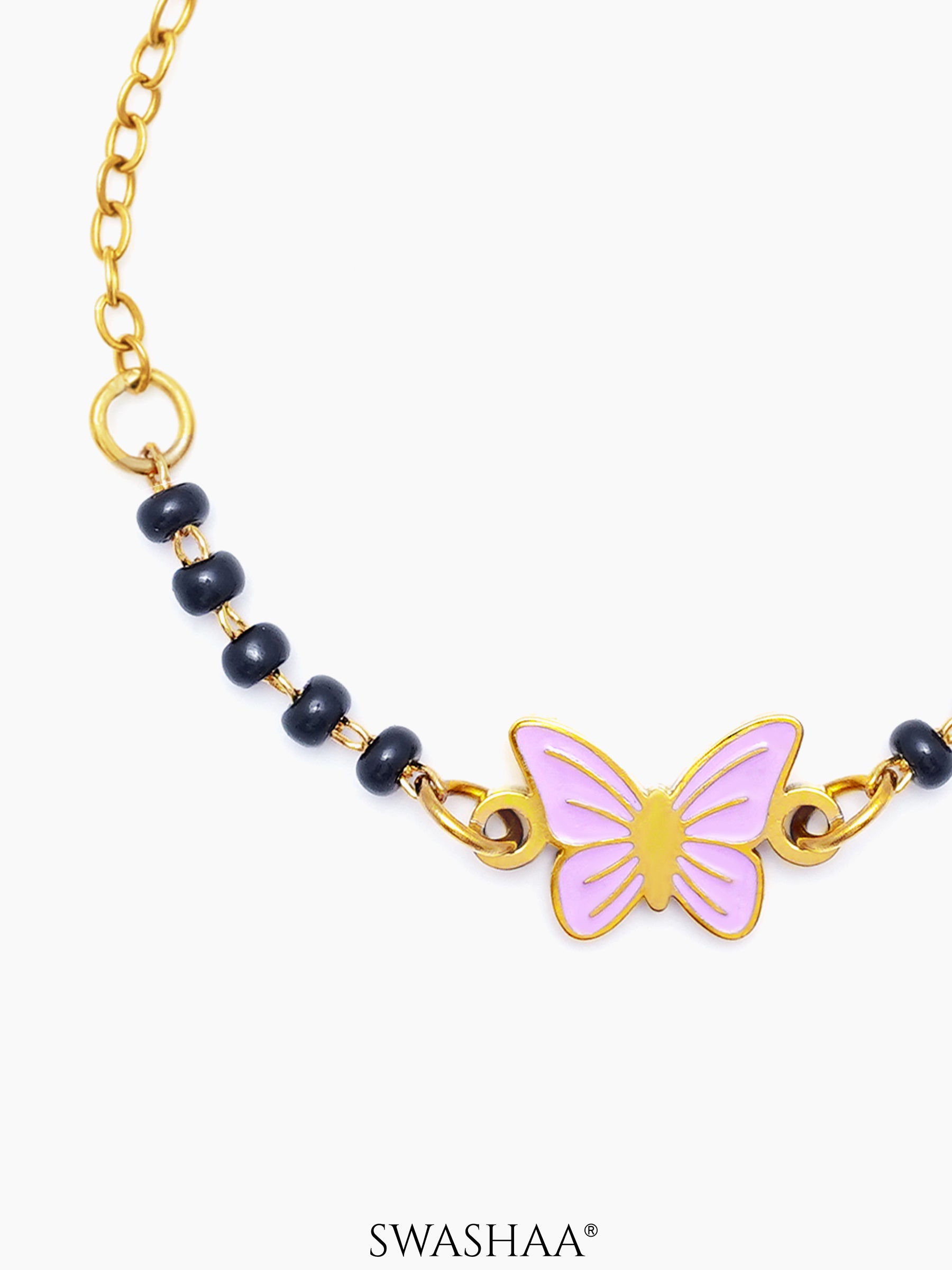 Flutter Grace Butterfly 18K Gold Plated Kid's Nazariya Bracelet