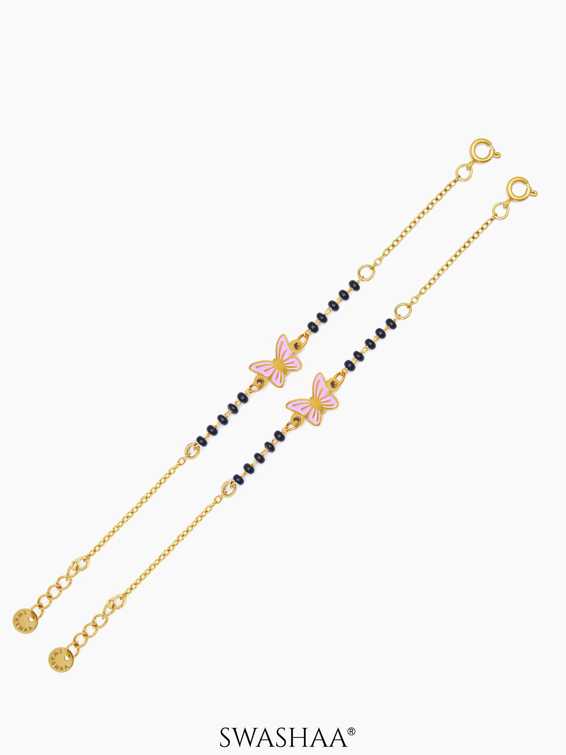 Flutter Grace Butterfly 18K Gold Plated Kid's Nazariya Bracelet