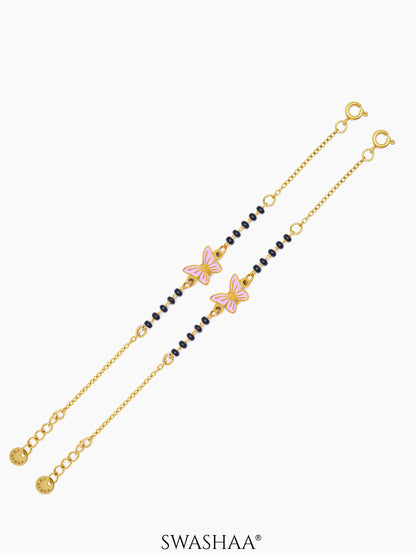 Flutter Grace Butterfly 18K Gold Plated Kid's Nazariya Bracelet