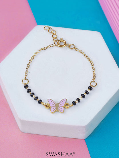 Flutter Grace Butterfly 18K Gold Plated Kid's Nazariya Bracelet