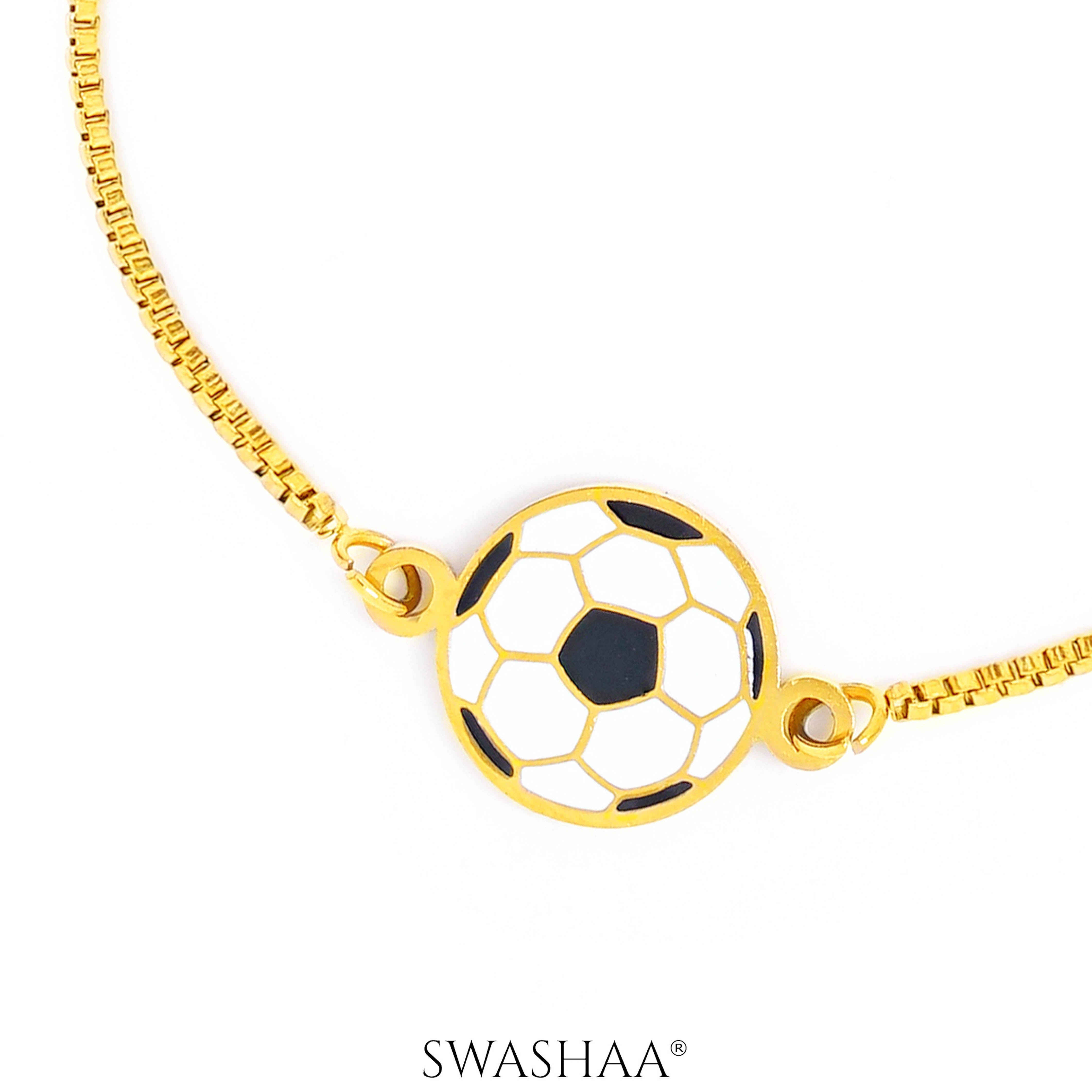 Football Charm 18K Gold Plated Kid's Bracelet