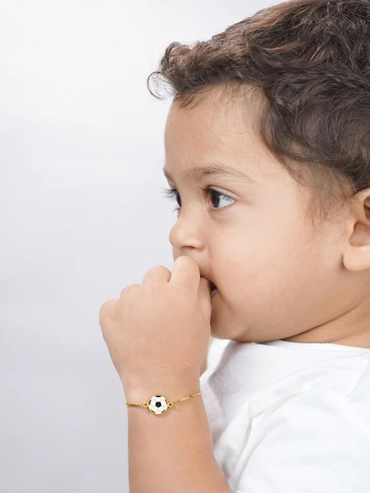 Football Charm 18K Gold Plated Kid's Loose Bracelet