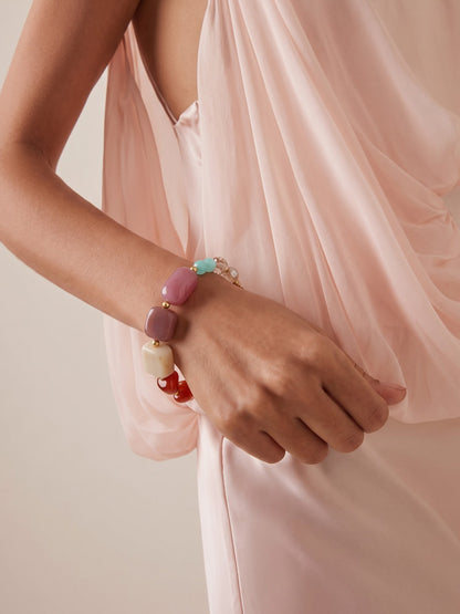 Freesia Multicolor Stone Women's Beaded Loose Bracelet