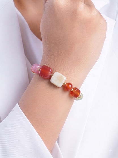 Freesia Multicolor Stone Women's Beaded Loose Bracelet