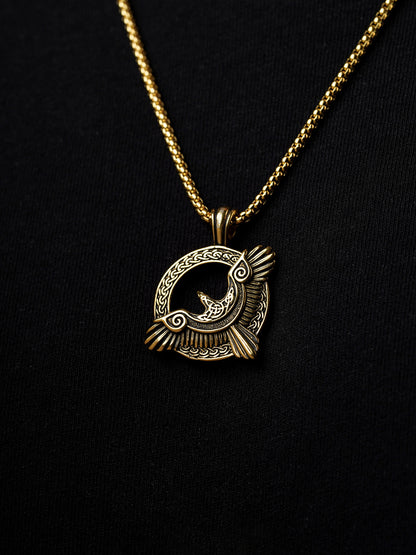 Froro Eagle 18K Gold Plated Men's Chain Pendant